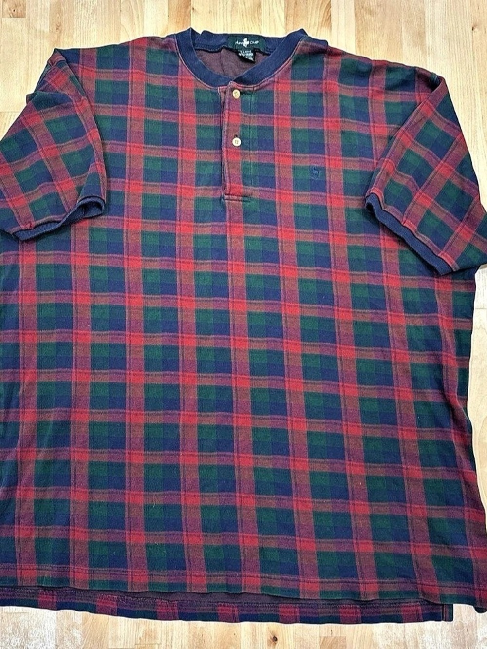 Hunt Club Men's Plaid Polo Shirt Size XL
